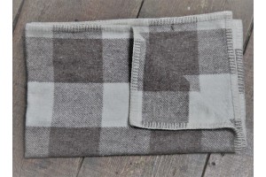 New Natural Jacobs wool check baby blankets. BBN89 Gender neutral